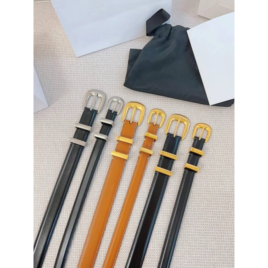 VVIP เข็มขัดหนังหนังลูกวัวคุณภาพ 1.8 และ 2.5 CM นําเข้าแบรนด์