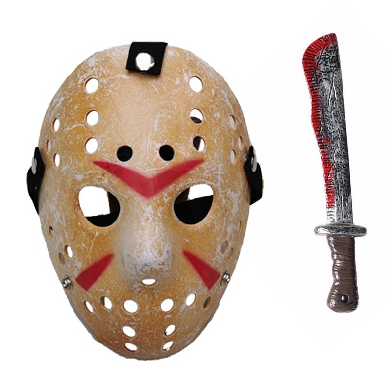 หน้ากากฮาโลวีน หน้ากากผีฮาโลวีน ฮาโลวีน Jason Mask cos Hockey Hockey Hockey Horror Pharaoh Show Head