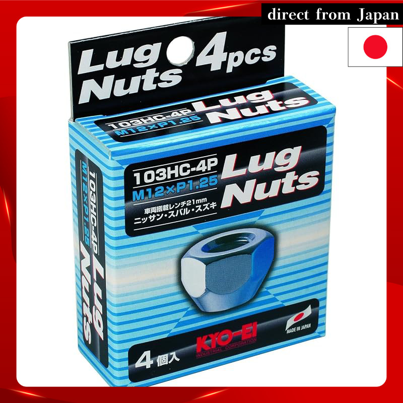 KYO-EI Wheel Nut Lug Nut 【 M12 x P1.25 】 21HEX 【 Through Type 】 103HC-4P