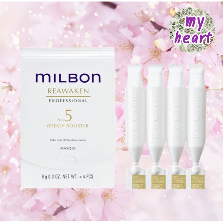 Milbon​ reawaken​ No.5​ Weekly Booster ทรีตเมนต์สำหรับผมแห้ง ลดการพันกันของเส้นผม ช่วยให้ผมเรียบลื่น