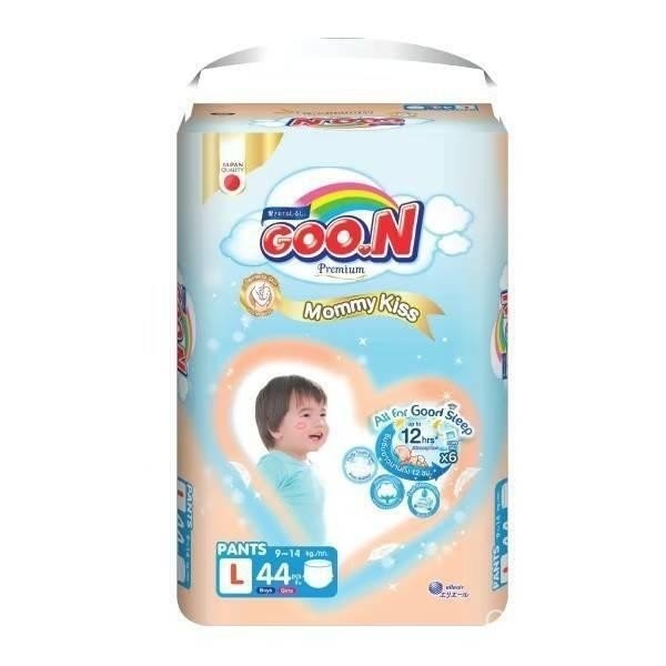 Goon Premium Mummy Kiss Goon MommyKiss ผ้าอ้อมเด็กแบบกางเกง Absorbency 6 ถ้วย