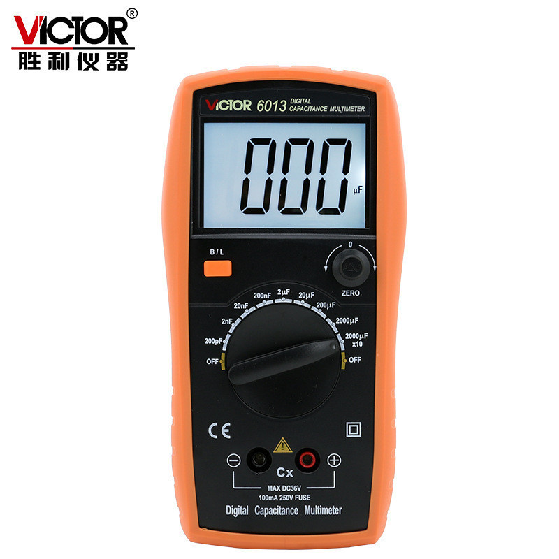 Victor/Victory VICTOR6013 จอแสดงผลดิจิตอล Capacitance Meter 2,000UF VC6013