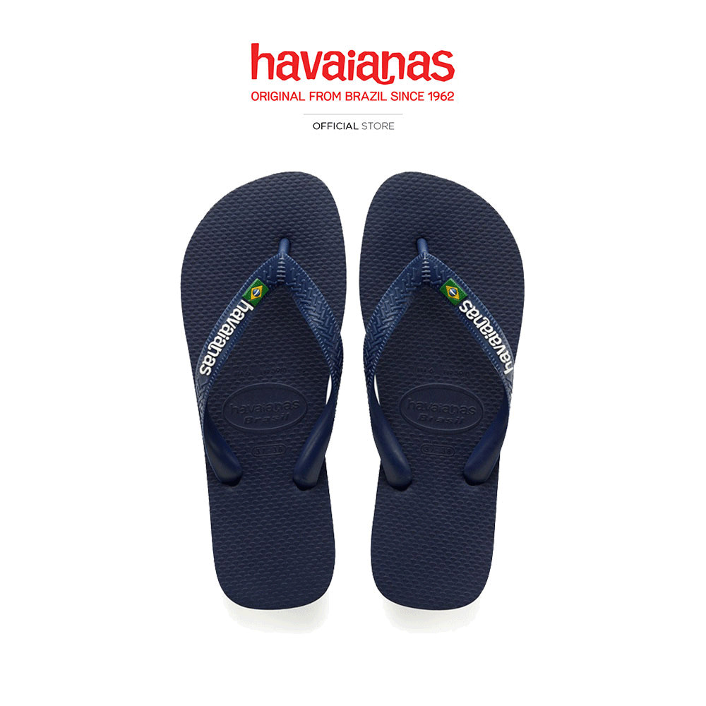 HAVAIANAS รองเท้าแตะ Brasil Logo Flip Flops NAVY BLUE 41108500555U_C3BLXX