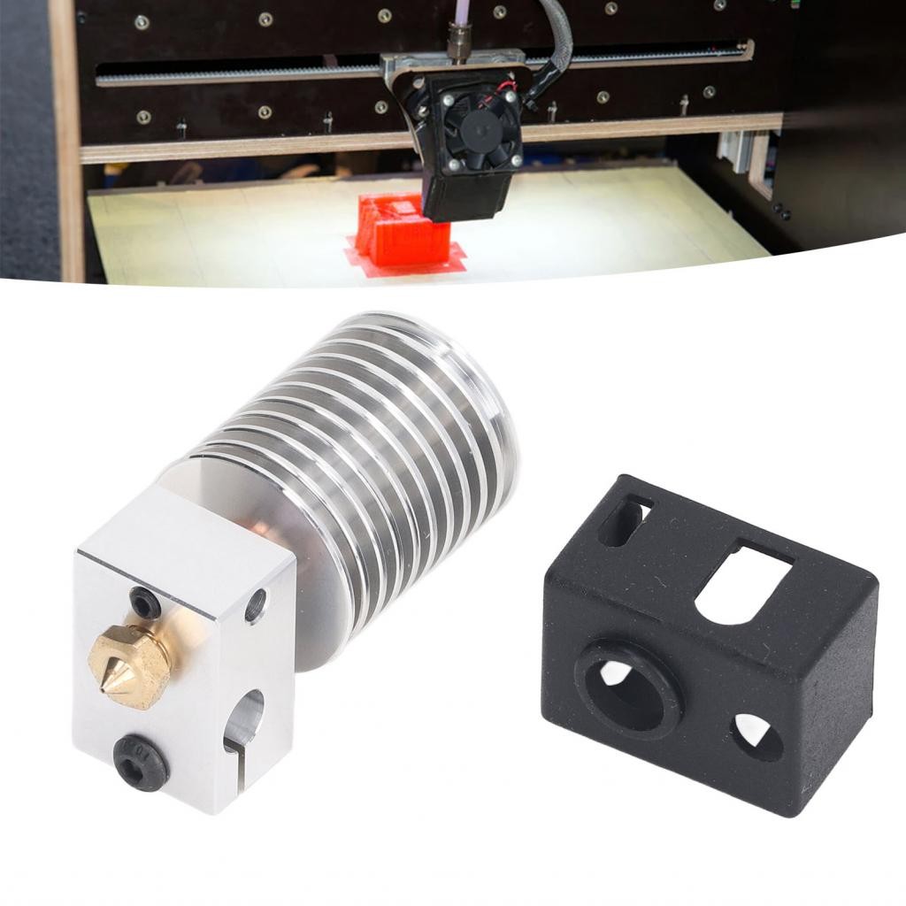 Maib 3D เครื่องพิมพ์ Hotend3D Ex Hotend 0 4 มม.B หัวฉีดอลูมิเนียมความร้อนบล็อกหลอด Bimetal คอซิลิโคน