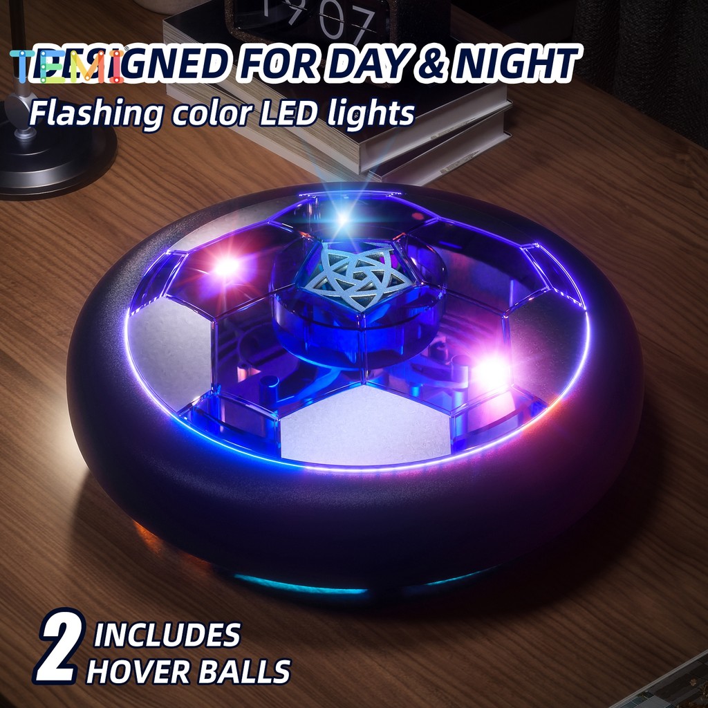 TEMI Hover ฟุตบอลไฟฟ้า UFO Ball เพลงในร่มกลางแจ้ง LED Light เด็กกีฬา Ball