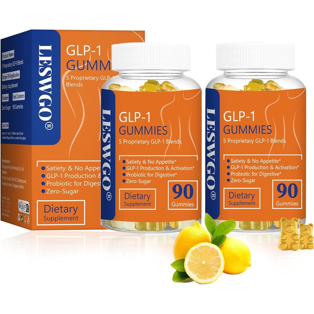 GLP-1 Gummies | GLP-1 Supplement- 90 Gummies-Probiotic, Berberine, Fiber Support Naturally