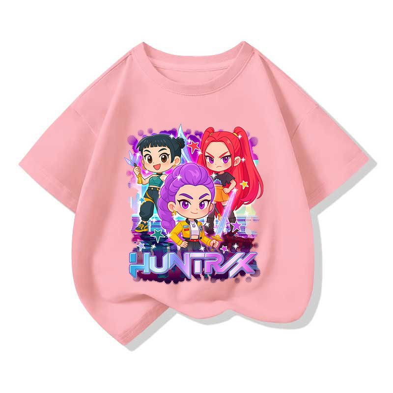 เสื้อยืดแขนสั้นคอกลม วิทเชอร์ฮันเตอร์ส KPOP ทำจากผ้าฝ้ายแท้