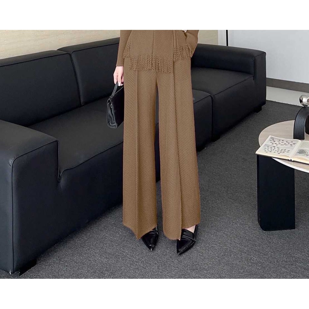 PleatByNisa A823 กางเกงอัดพลีทผ้าพรีเมียม เนื้อผ้าคุณภาพ Polyester100% - รูปที่ 4