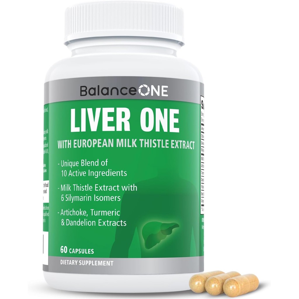 Balance ONE Liver Support Supplement with Milk Thistle Extract, Dandelion Root