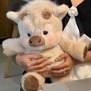 WJYS ของเล่นตุ๊กตา, 17.7 นิ้ว Emotional Support Pig ตุ๊กตาสัตว์ตุ๊กตาหมอน,สัตว์นุ่มน่ารัก Plush