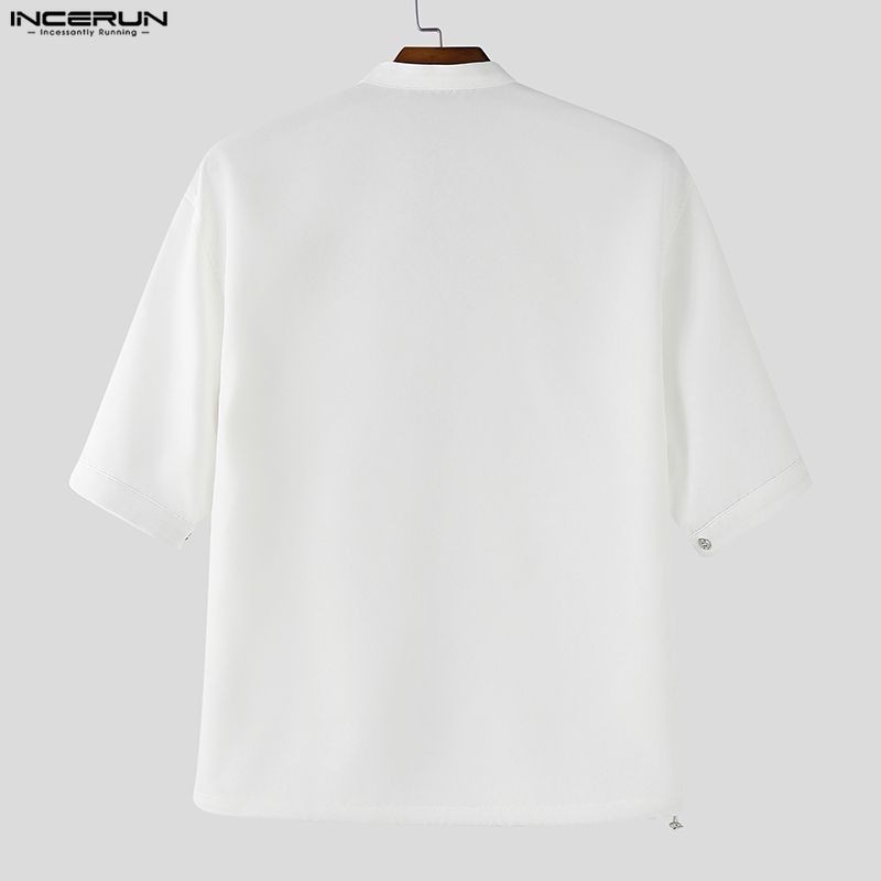 เสื้อเชิ้ตสำหรับผู้ชาย ดีไซน์ตัดเย็บสีตัดกัน - รูปที่ 3