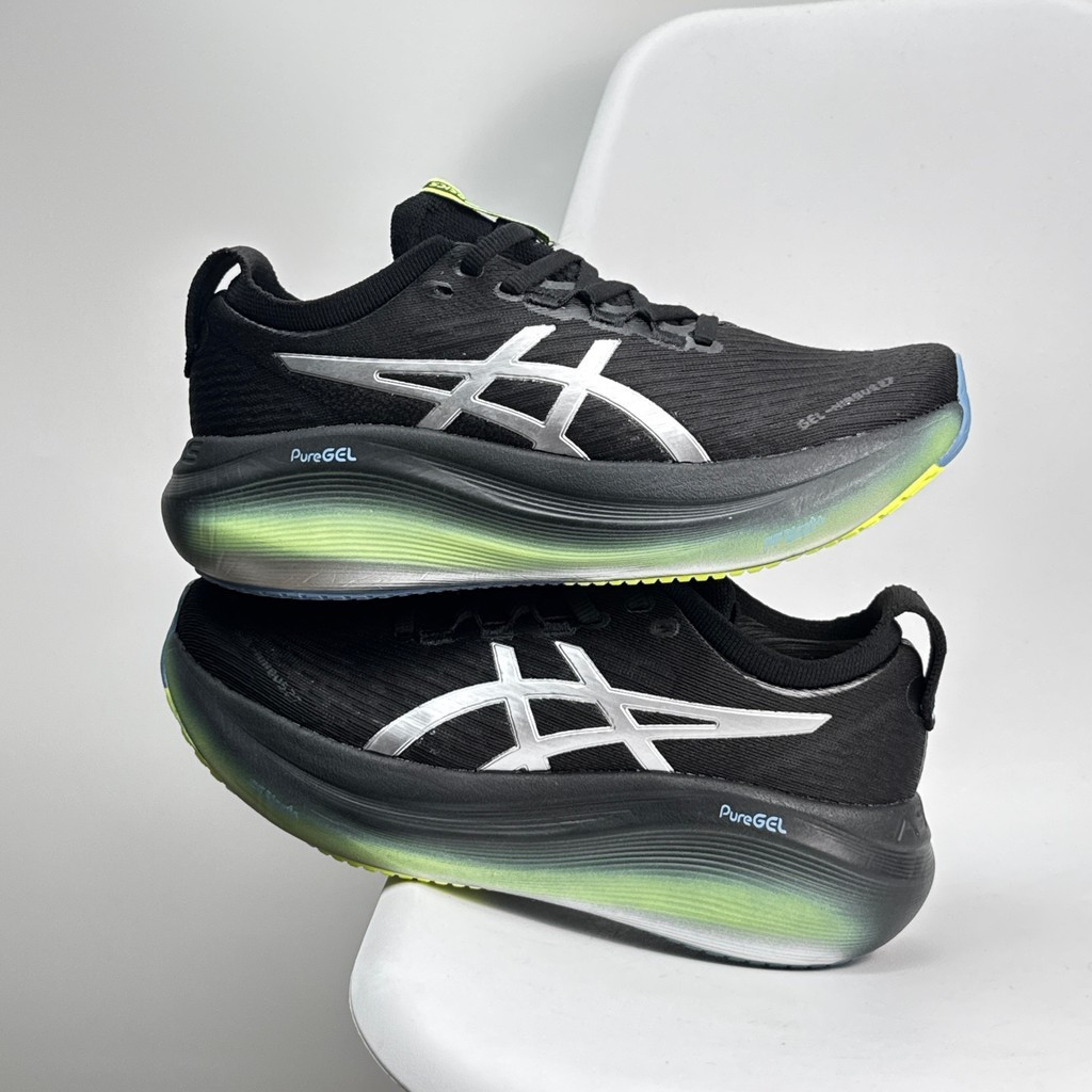 ASICS สไตล์ใหม่ GEL-NIMBUS 27 LUXE ผู้ชายผู้หญิงกันกระแทกรองเท้าวิ่ง Shock Absorption Rebound รองเท้