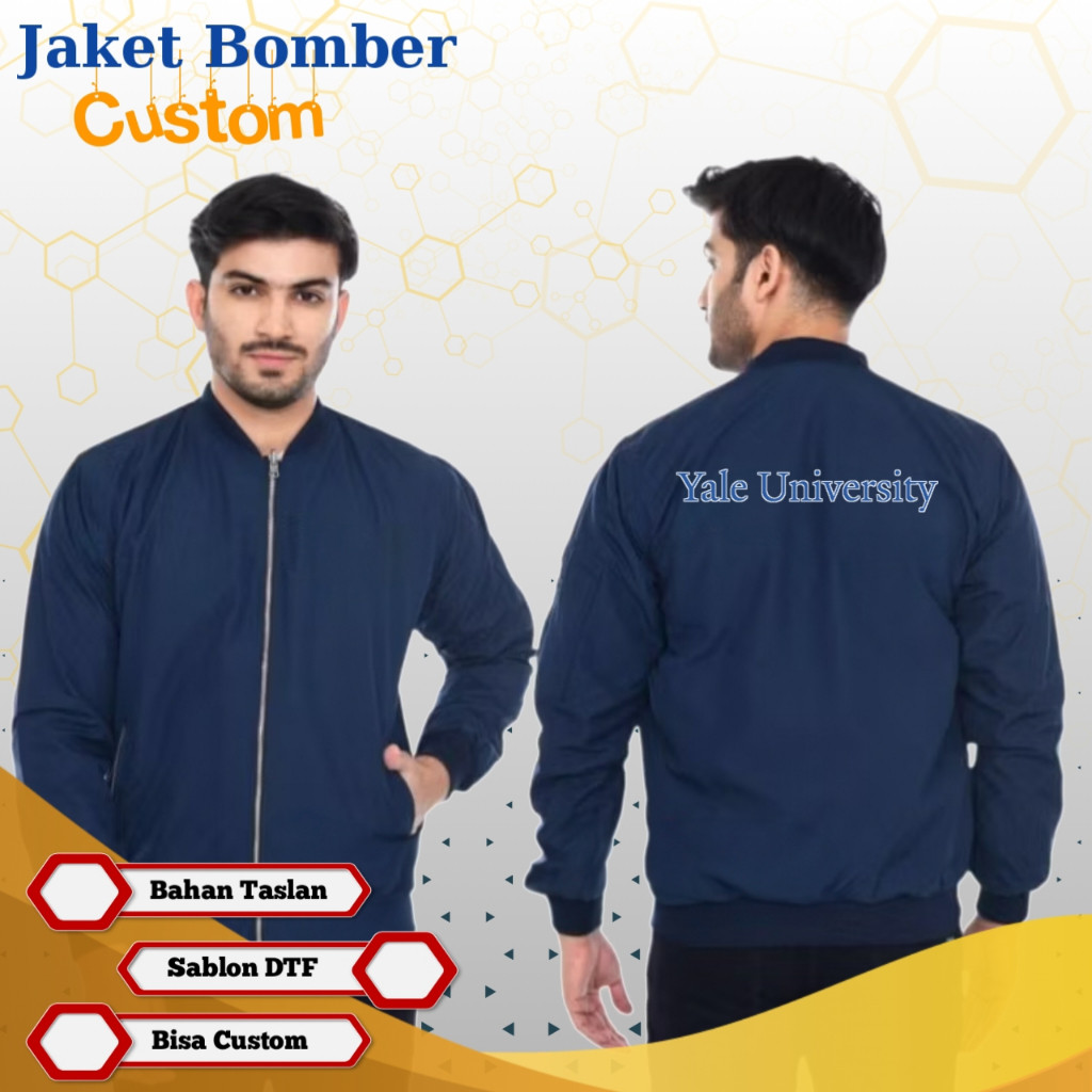 Yale University Jacket เสื้อแจ็คเก็ตบอมเบอร์แบบกําหนดเอง 23