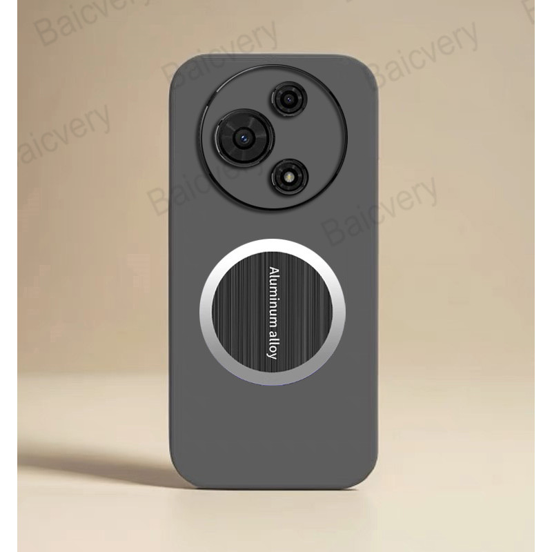 เคสสําหรับ TCL 60 NxtPaper 4G T626K 60SE XE NxtPaper 5G T705M แม่เหล็กสติกเกอร์กาวตนเองสีดํานุ่ม TPU