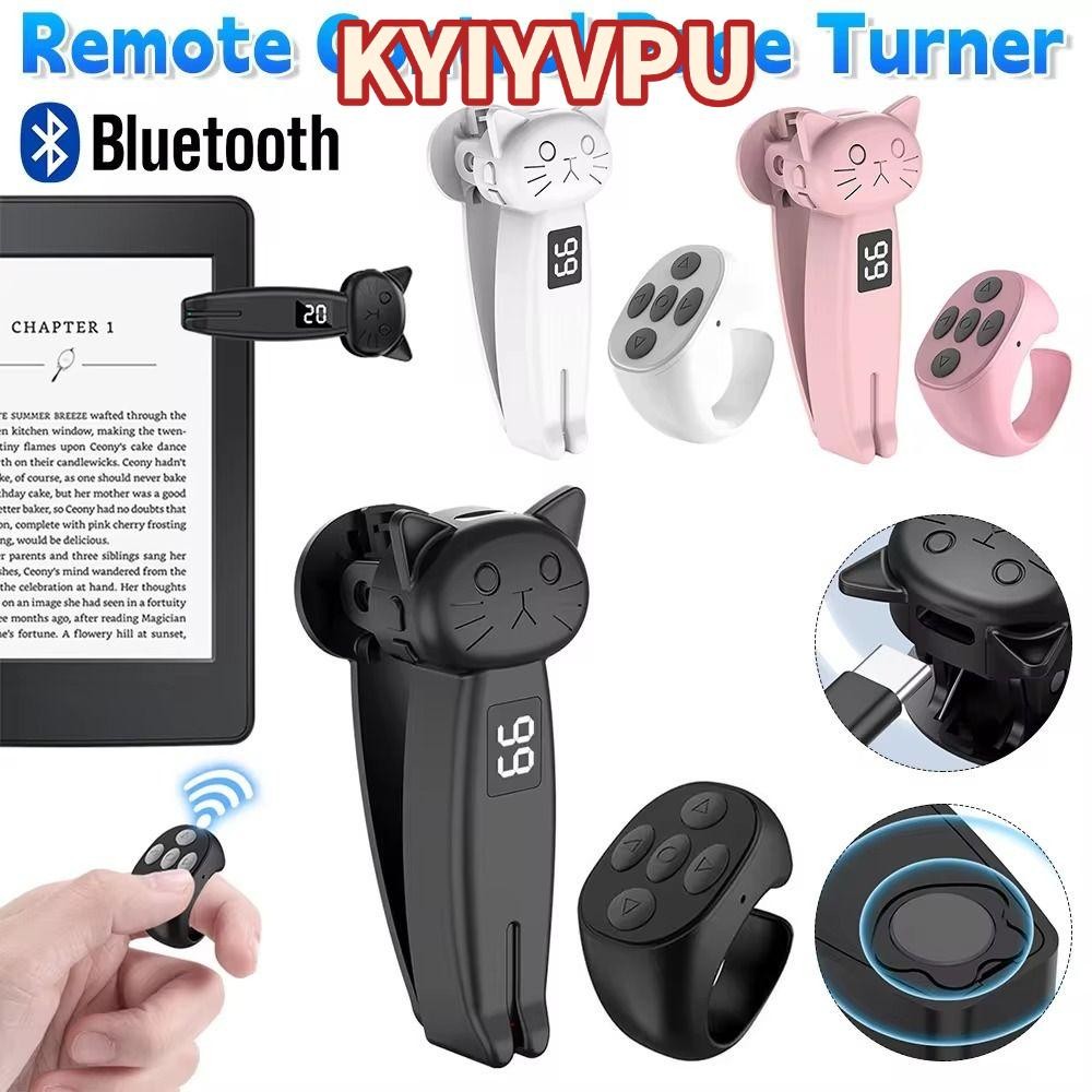 KYIYVPU Electric Auto Page Turner, ABS Bluetooth-Compatible Finger Click, Mini Quick Click Portable 