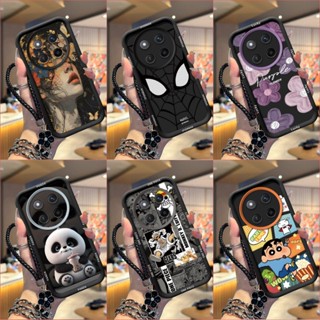 เคส Honor X9C เคสป้องกันโทรศัพท์ซิลิโคนอ่อนนุ่มเทรนด์ภาพสีดํ…