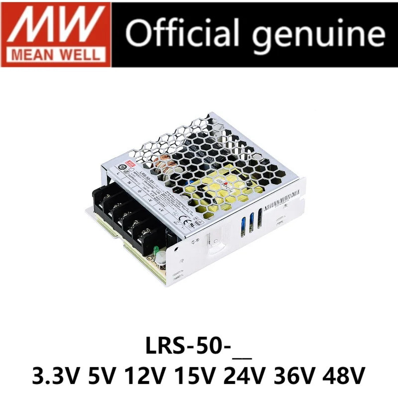 MEAN WELL LRS-50-24 แหล่งจ่ายไฟสลับ 50W แหล่งจ่ายไฟเอาต์พุตเดี่ยว lrs-50-24