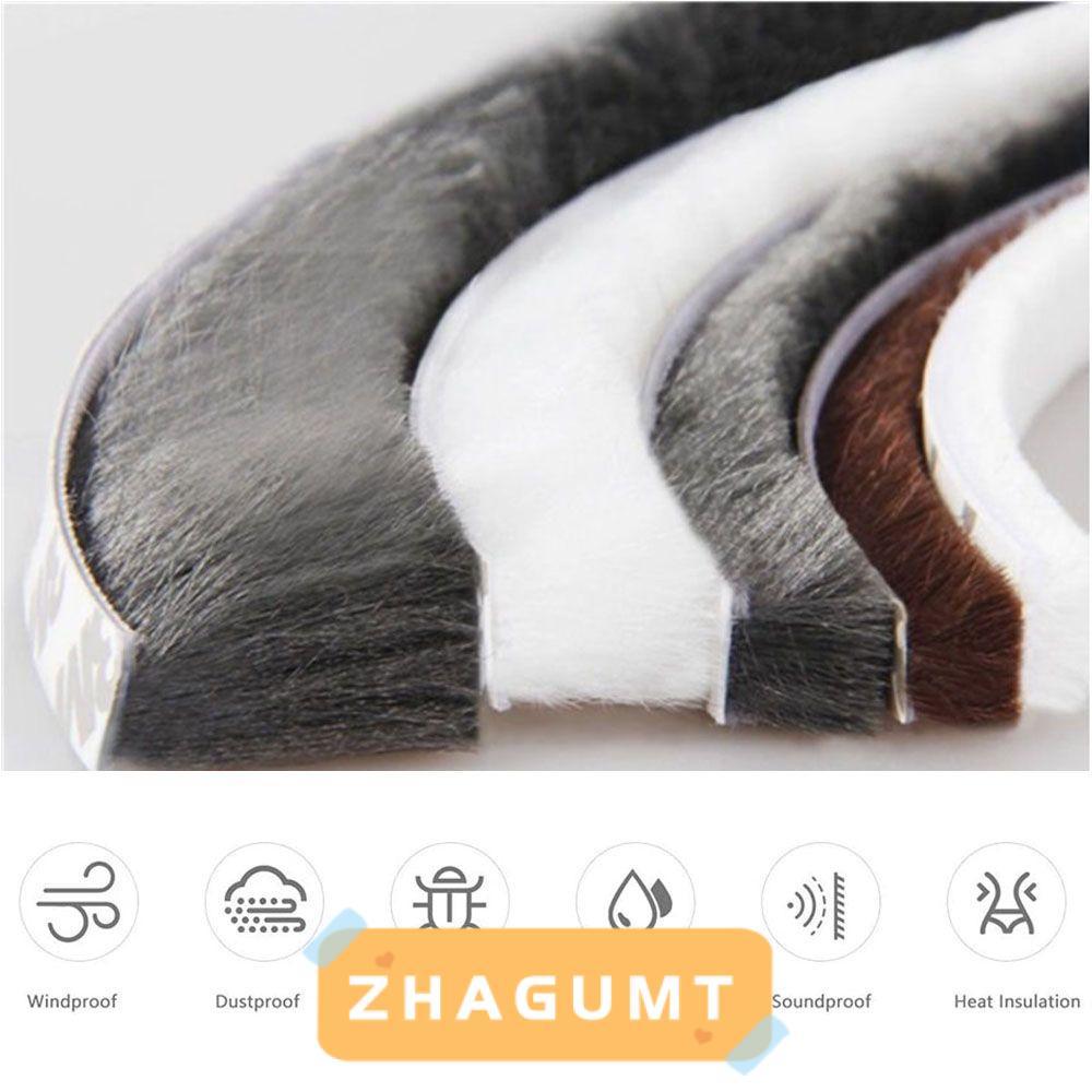 ZHAGUMT366KB 5m ประตูและหน้าต่างซีล Gadgets Wall เทปบ้านแปรง Windproof Self กาว