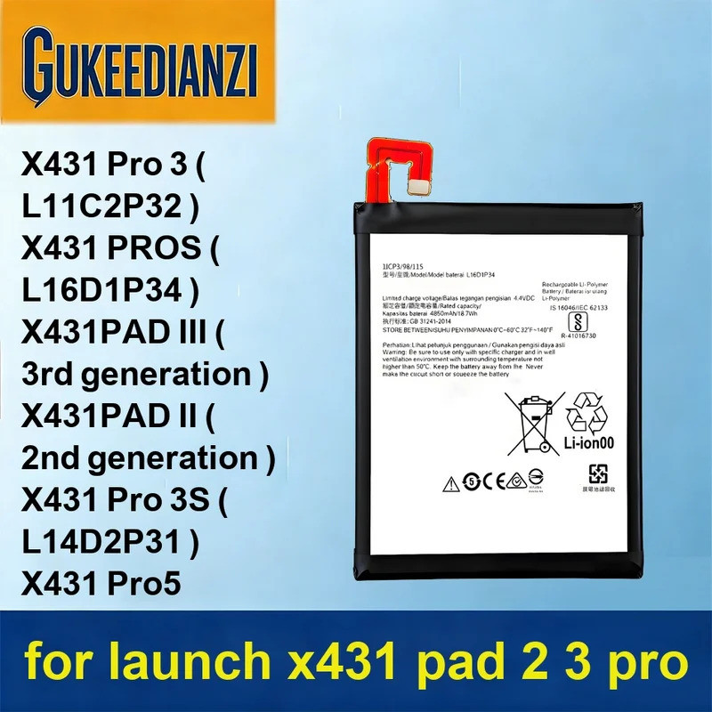 0-15000mAh สําหรับเปิดตัว X431 Pad 2 3 Pro แท็บเล็ตแบตเตอรี่ X431PAD Iii (รุ่นที่ 3) X431PAD II (รุ่