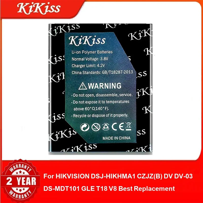 แบตเตอรี่สําหรับ HIKVISION DSJ-HIKNMA1 CZJZ(B) DV DV-03 DS-MDT101 GLE T18 V8 เปลี่ยนที่ดีที่สุด