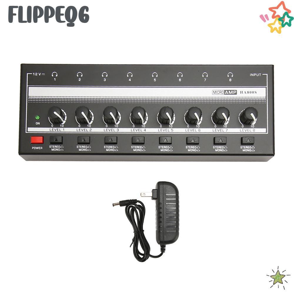 FLIPPEQ6 HA800S เครื่องขยายเสียงหูฟัง, 8-Channel อิสระ Volume & Stereo/Mono Control เครื่องขยายเสียง