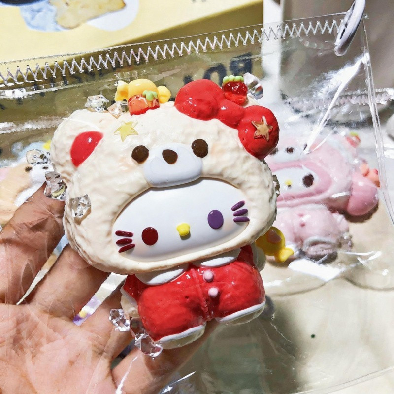 ของเล่นบีบคลายเครียด คิตตี้ คุโรมิ ชุดนอน ทำจากซิลิโคนเกรดอาหาร สโลว์รีบาวด์ นุ่มน่าสัมผัส