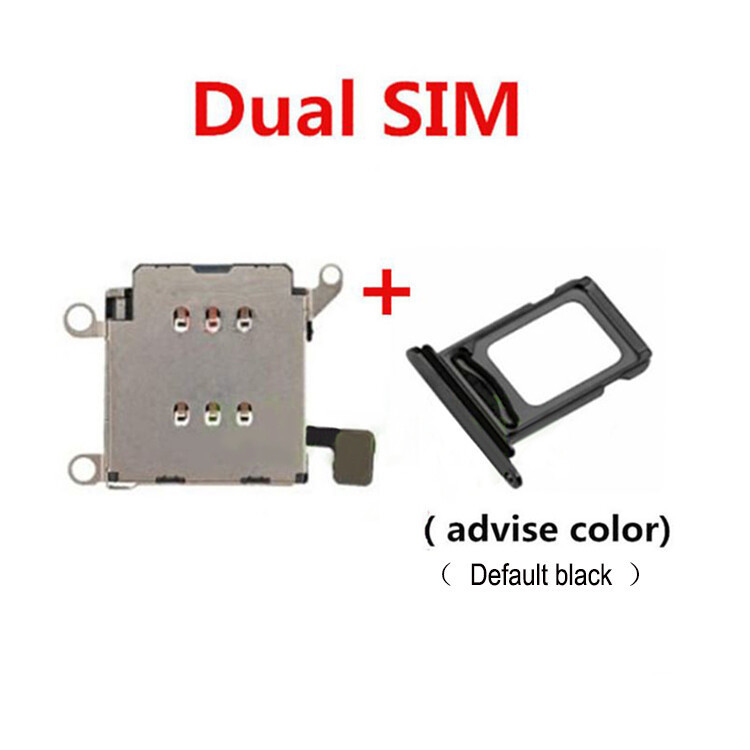 OEM Dual SIM Card Reader Holder Slot Socket Flex Cable + SIM TRAY สําหรับ iPhone 12