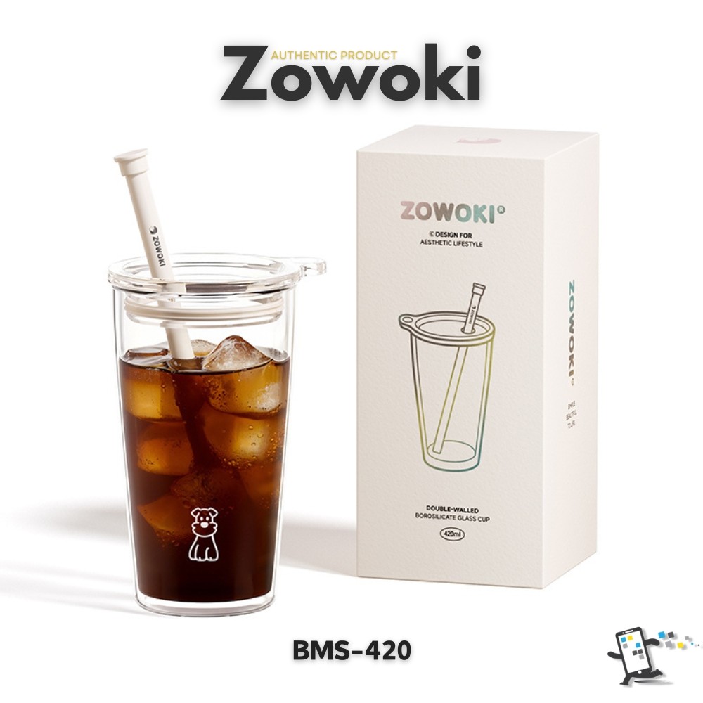 Zowoki BMS-420 แก้วน้ำรักษาอุณหภูมิ แก้วเก็บความเย็น-ร้อน เกรดพรีเมี่ยม ความจุ 420 ml.