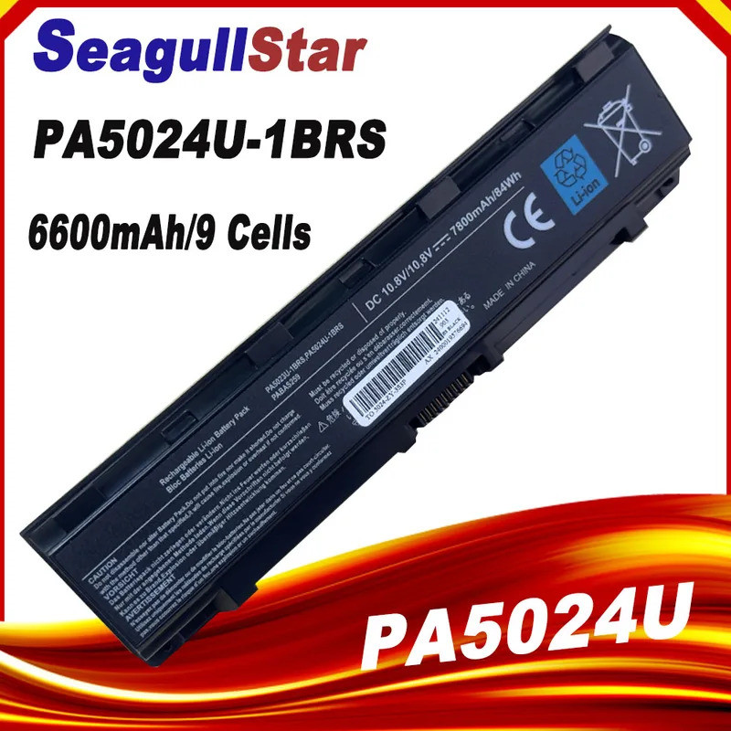 6600mAh PA5024U-1BRS แบตเตอรี่สําหรับ Toshiba Satellite C845 C850 C870 L830 L840 L850 L855 L870 PA50