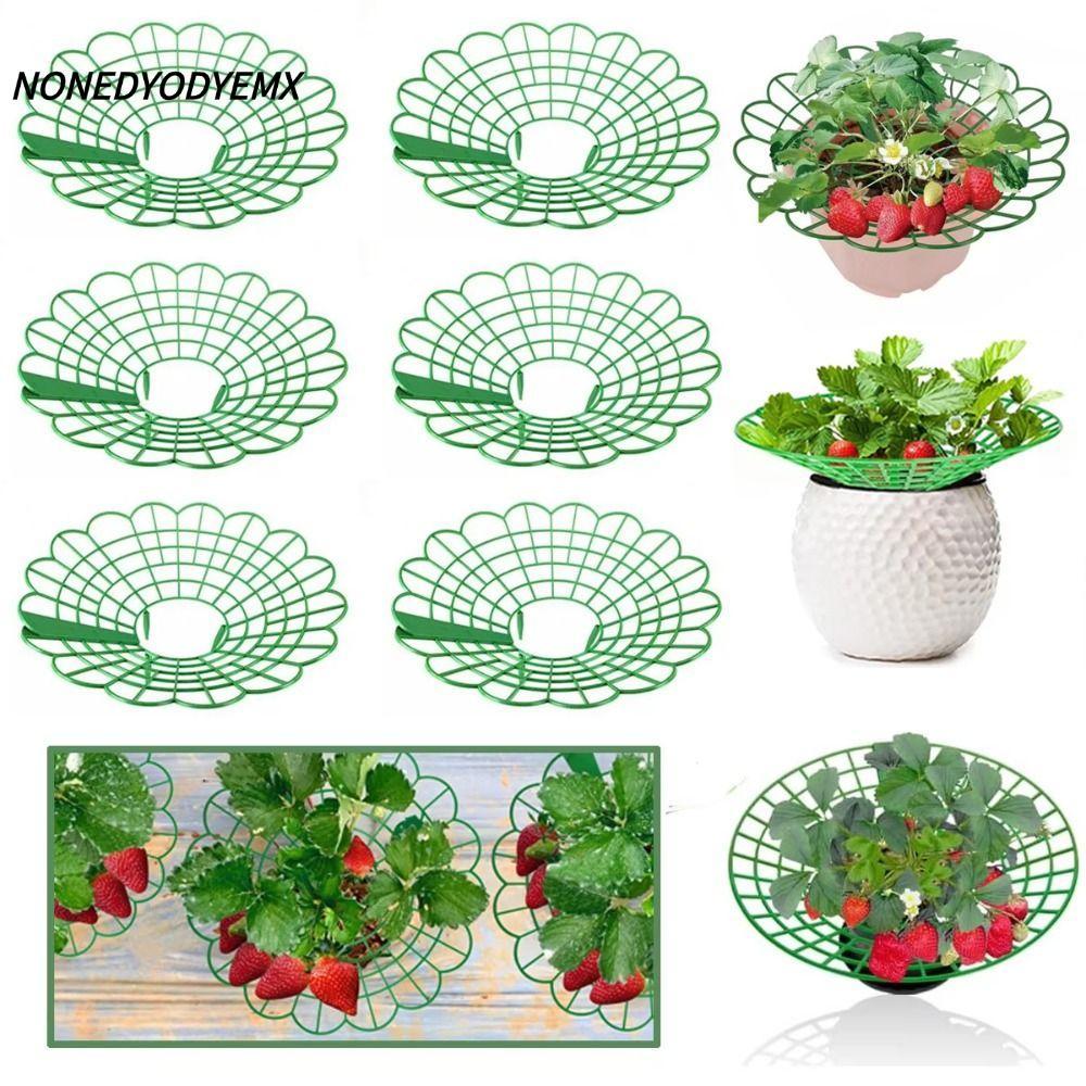NONDYOMX 1/3 ชิ้นขาตั้งสตรอเบอร์รี่, ป้องกันการกัดกร่อนพร้อมสามขาที่ทนทานถาดพืช, รอบ Anti-ground Trellis Planter ใส่