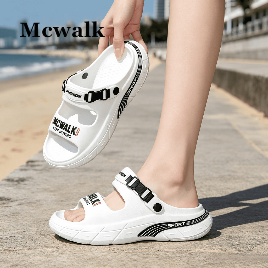 MCWALK รองเท้าแตะกลางแจ้งสําหรับผู้ชาย Anti-Slip ทนต่อการสึกหรอ Shock-Absorbing Com