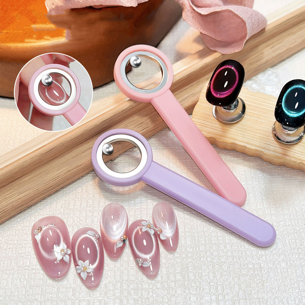 Monja Nail Art Magnetic Stick Bar Ball Hollow Cat Eye Gel Polish Galaxy สีGradient Effect Strong Suck Magnetic Black HoleรูปแบบDIYเล็บเครื่องมือ