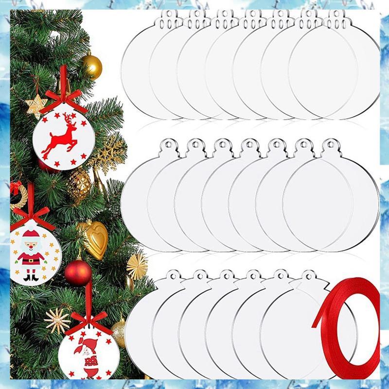 [ ] 30 ชิ้น DIY ล้างตกแต่ง Baubles หัตถกรรมสําหรับปีใหม่ปัจจุบัน Party Decore