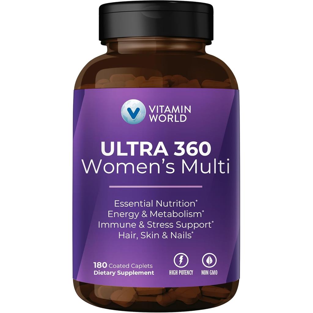 Vitamin World Ultra 360 Multivitamin for Women, วิตามินรวมสําหรับผู้หญิงพร้อมสมุนไพรและคอลลาเจนสําหร