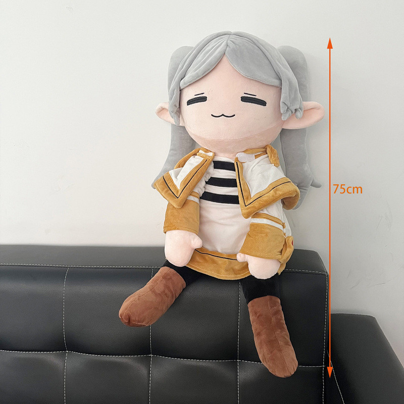 Bured Frieren หมอนขนาดใหญ่ Frieren ตุ๊กตาตุ๊กตาอะนิเมะ Merchanded Plush หมอนของเล่น