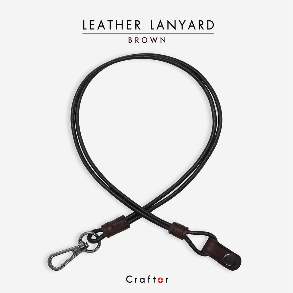 สายคล้องบัตรหนังแท้ รุ่น Leather Lanyard - Craftor