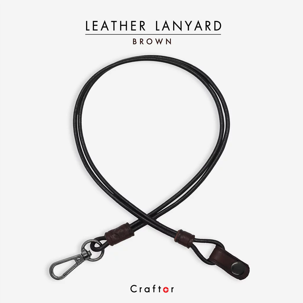 สายคล้องบัตรหนังแท้ รุ่น Leather Lanyard - Craftor