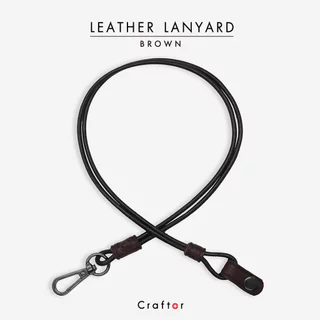 สายคล้องบัตรหนังแท้ รุ่น Leather Lanyard - Craftor