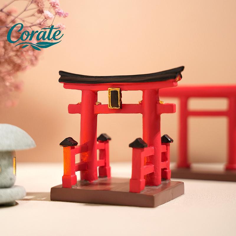 [รัฐ] ขนาดเล็ก Torii Gate ญี่ปุ่น Shinto Temple Garden เอเชียสถาปัตยกรรมรุ่นบอนไซ Zen Garden เครื่อง
