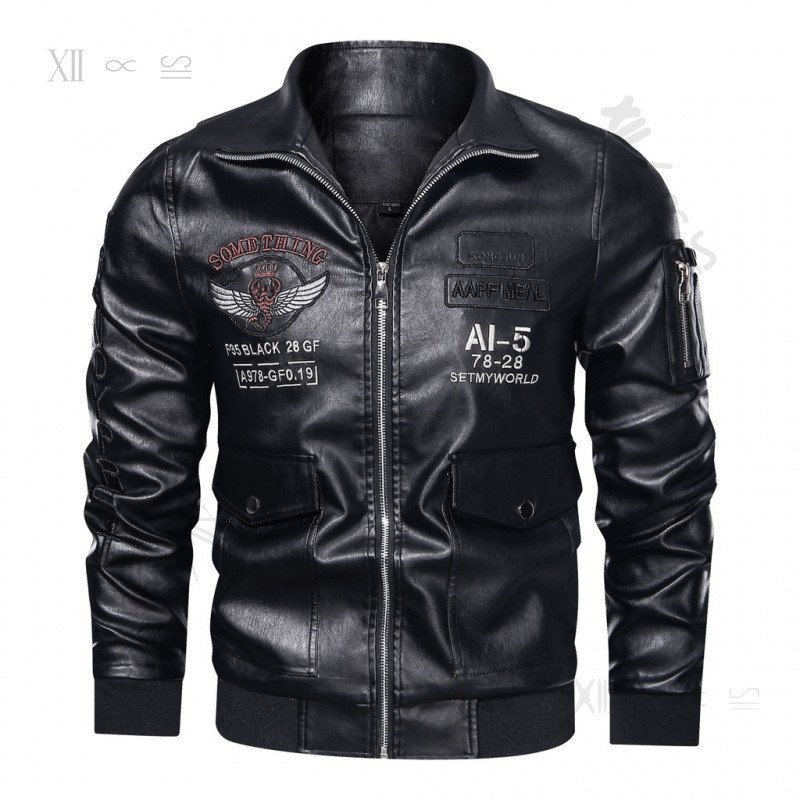 เสื้อแจ็คเก็ตหนังกันน้ํา Motor Racing แฟชั่นเสื้อ Air Force Men A-2 ชุดเที่ยวบิน Outwears retro ผ้าฝ