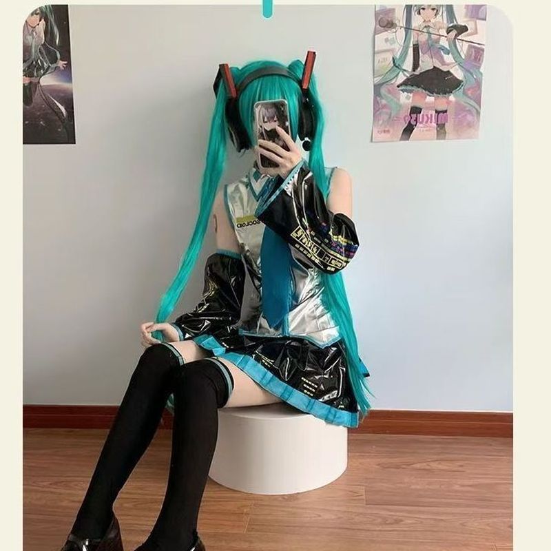 Hatsune Miku/Hatsune Miku cos เสื้อผ้าสาวอะนิเมะ Miku Hatsune JK เสื้อผ้าผู้หญิงคอสเพลย์ชุด/ckzp