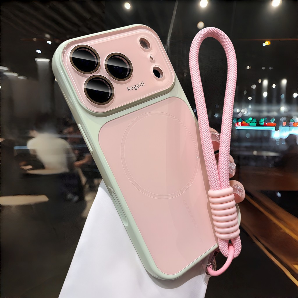 เคสแม่เหล็กซิลิโคนสีสันสดใส โดปามีน หรูหราสําหรับ ไอโฟน 13 14 15 16 17 มือโปร สูงสุด พร้อมเชือกคล้องกันกระแทก