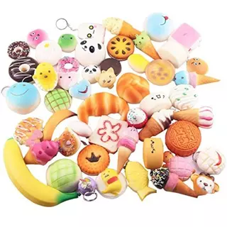 Becoli Squishes ของเล่น,ของเล่นขนมปังกล้วยนุ่ม, ของขวัญวันเกิด Kawaii พวงกุญแจน่ารักมินิขนาดบีบเค้กของเล่นเด็ก
