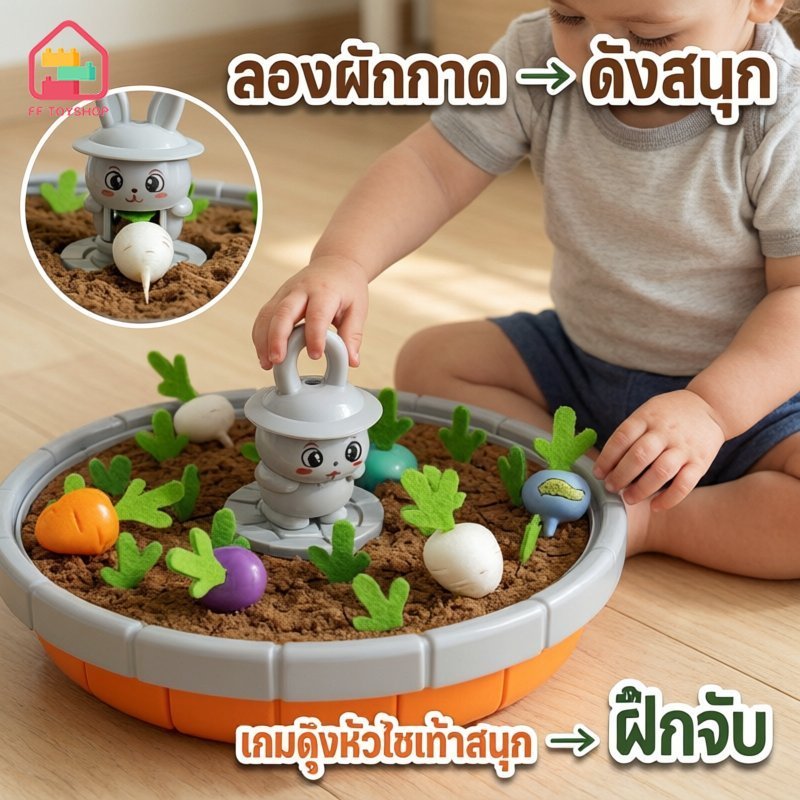 COD ของเล่นดึงหัวไชเท้า เกมการศึกษาเด็ก ชุดแครอท 24 ชิ้น ฝึกสมอง เสริมพัฒนาการ จับคู่การ์ด
