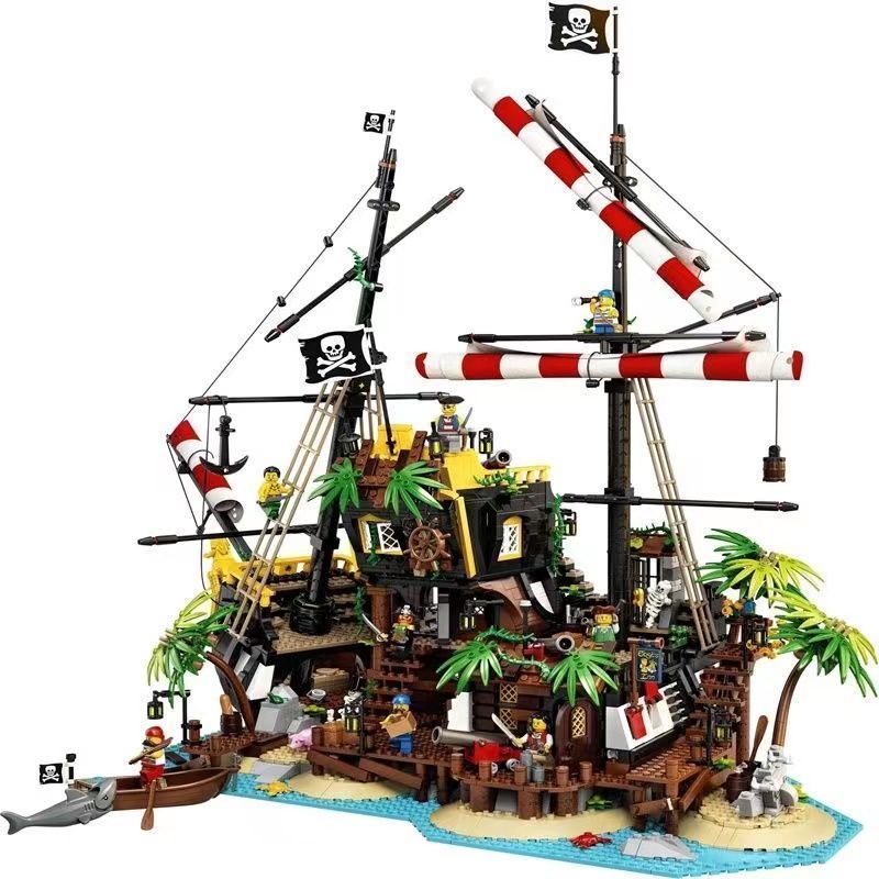 Pirates of the Caribbean Series 21232 Barracuda Bay Pirate Sinking Ship Manatee การศึกษาประกอบของเล่