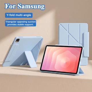3+Yเคสแท็บเล็ต Samsung Tab S6Lite S10FE S9 S7FE S7Plus S8Plus A8 A9 A9Plus A11Plus พร้อมปากกาซองหนังกันกระแทกพับหลายมุม
