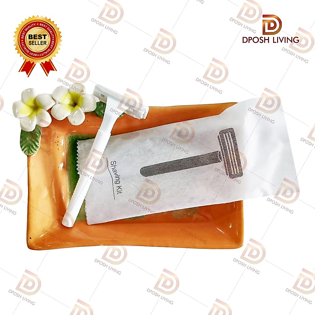 ชุดโกนหนวด ครีมโกนหนวด Razor+cream Set ซองสปันบอนด์ขาวหรู ของใช้ในโรงแรม ห้องพัก แพ็คพร้อมส่ง เริ่มต้น 50 ชิ้น