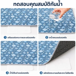 แผ่นรองฉี่สัตว์เลี้ยง ซักใช้ซ้ำได้ ซึมซับได้ดี มีกันลื่น แผ่นรองฉี่หมา แผ่นฝึกขับถ่าย เเมว กระต่าย