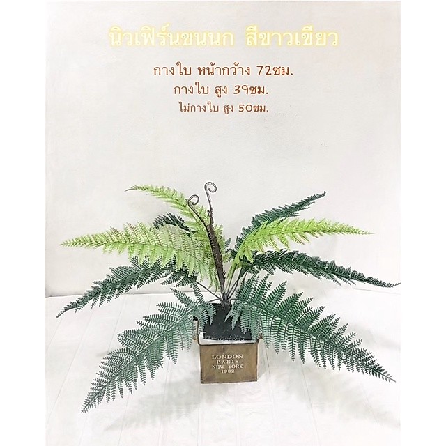 พร้อมส่ง เฟิร์นช่อประดับสวน เฟิร์นพลาสติกประดับตกแต่ง เฟิร์นปลอม สวนแนวตั้ง  ใบไม้ปลอม