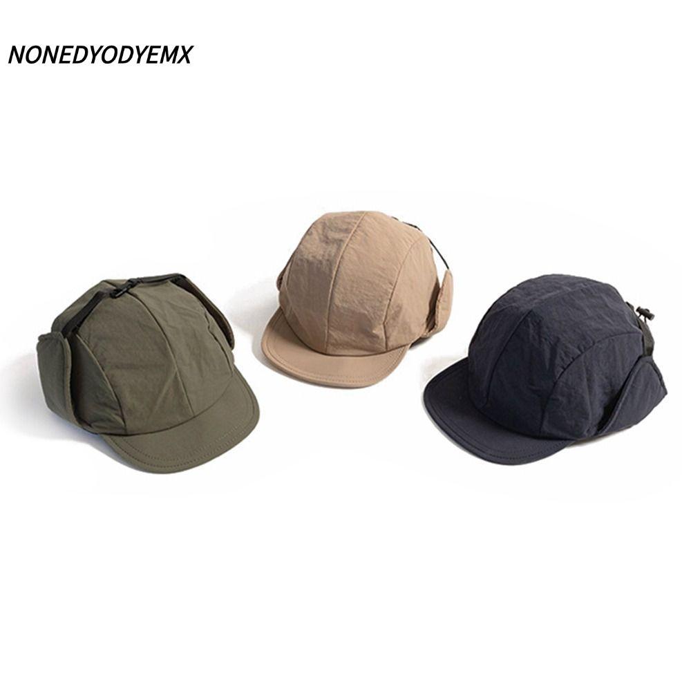 NONDYOMX หมวก Bomber, หมวกฤดูหนาวหนาอบอุ่น, กลางแจ้งญี่ปุ่น Casual ป้องกันหู Lei Feng หมวกสําหรับผู้ชายผู้หญิง